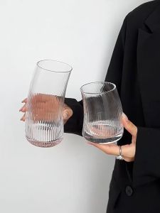 【พร้อมส่งจากไทย】แก้วเครื่องดื่ม สุดน่ารัก แก้วน้ำทรงโค้ง ทรงมินิมอล สไตล์เกาหลี สไตล์คาเฟ่