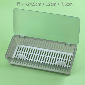 Dustproof Drainage Baby Bottle Brush Storage Box Infant Feeding Bottle Cleaning Tool Organizer Box PP Material Safe for Babies