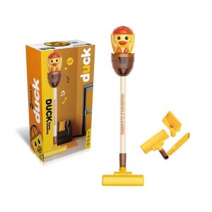 Cartoon Duck Electric Vacuum Cleaner Toy with Lights & Sounds | Pretend Play Cleaning Set for Kids