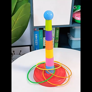 Bộ đồ chơi ném vòng trụ đứng nhiều màu phát triển kỹ năng vận động cho trẻ em mới nhất 2025