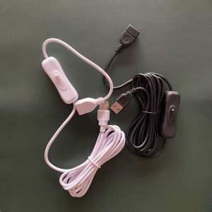 USB Cable with Switch 2M USB Male to Female Extension Cord Inline Rocker On/Off Switch for USB Fan LED Strip