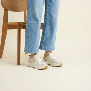 BUM Equipment Womens Shoes - BEY99349/BEY99350 White Maroon/White Beige - Kasut Wanita Sneakers