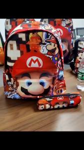 Hell Inn Hazbin Ho Elementary and Middle School Student Schoolbags Backpack Pencil Case Two-Piece Set Childrens Backpack