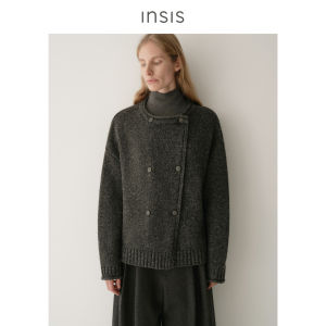 INSIS FEMME | Merino Wool Double Breasted Cocoon Knit Cardigan