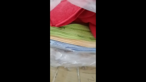 Handuk merah putih Lis 50x100 serap & cepat kering