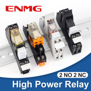ENMG G2RL-1-E/G2RL-2 DC24V Relay 16A 2NO2NC DIN Rail Slim LED Indicator Electromagnetic Relay with Transient Protection