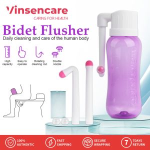 Vinsencare 500ml Personal Cleaner Portable Sprayer Hand Held Seat 500ml Toilet Bidet Tackle Hygiene Washing Travel EVA Portable Bottle for Maternity Rinse