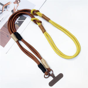 Korea 3in1 Universal Adjustable Phone Lanyard Strap Mobile Phone Hanging Rope Neck Straps Anti-lost Lanyards Cellphone Accessory