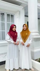 Jilbab Instan Diviya Full Renda Bahan Jersey Super By Rafilah