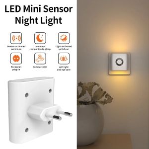 220V EU Plug Wall Lamp Motion Sensor LED Night Light Up and Down Luminous Warm White 3000K Hallway Stairs Bedroom Ambient Decor