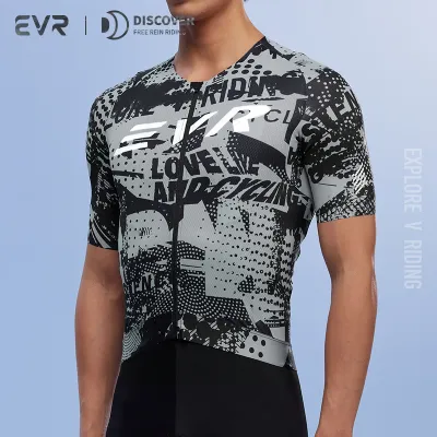 evr | Áo Đua Xe Đạp Cổ Ngắn Thoáng Khí Nhanh Khô Co Giãn Tốt