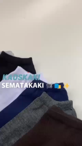 Paket 3 Dan 6 Pasang Kaos Kaki Pendek Semata Kaki Polos Pria Wanita AllSize 37-42 Lembut Dan Tebal