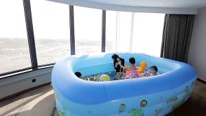 Kolam Renang Anak Tiup Karet Besar Family Inflatable Swimming Pool Luar Ruangan Kolam Baby Spa