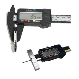 Precision Vernier Caliper คาร์บอนไฟเบอร์ Digital Caliper วิศวกรจอแสดงผลขนาดใหญ่ช่างอาคาร Caliper เมตริกเครื่องมือ