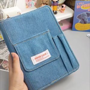 [HY] Buku Nota Diari Kulit Jeans Tebal Jeans Cover Diary Book Notebook Thick Cover Student Office Stationery Christmas 布面y2k牛仔手账本记事本