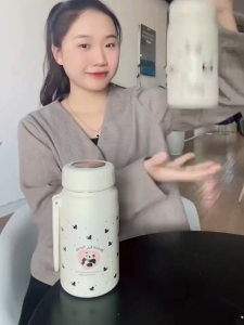 Bình giữ nhiệt hoạ tiết dễ thương Fashion Cup 1000ml inox 316 có lưới lọc trà tiện lợi có quà tặng