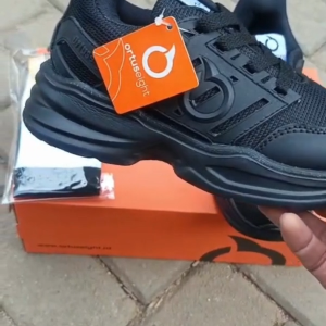 SEPATU SEKOLAH SD LAKI LAKI PEREMPUAN FULL BLACK SEPATU ANAK 31 - 43 SEPATU RUNNING ANAK TERLARIS