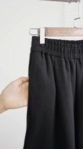 New Arrivals| Quần nỉ ống rộng nam nữ cạp chun 2 màu đen xám kiểu xếp ly vải Nỉ Umi JBAGY - JD0109