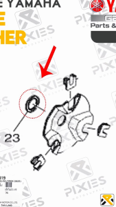 YAMAHA GENUINE BACK PLATE WASHER FOR NMAX V2 / AEROX V1 / AEROX V2 / AEROX V3