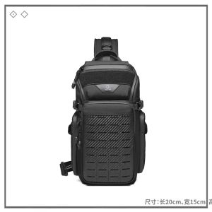 OZUKO New High Quality Large Capacity Men Fashion Chest Bag Outdoor Tactical Travel Bag 11 Inch IPAD Storage Crossbody Bag