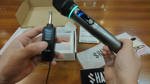 SHALANRA GR288 Professional UHF Wireless Microphone For Videoke Dual Handheld Microphone Karaoke