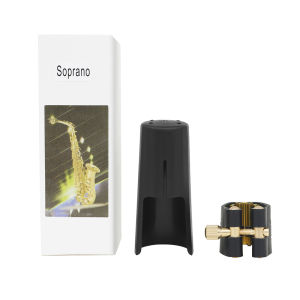 IRIN | Leather Sax/Clarinet Ligature Metal Clip & Cap Set with Single Copper Screw Durable for Soprano/Tenor/Clarinet Replacement Parts