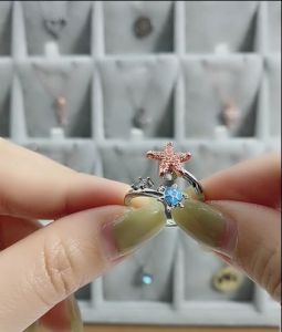 Kemstone Rotatable Sao nhẫn có thể điều chỉnh của phụ nữ làm giảm lo lắng rùa biển trang sức nhẫn hở