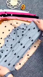 WFS88 Baju Anak Perempuan Lengan Panjang / Baju Atasan Anak Cewek / TURTLE NECK LOVA Leher Tinggi