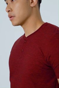 Kale Austin T-shirt Cotton Viscose Asian Fit | Maroon