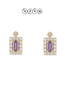 YIPIEYINA | Shiny Purple Earrings 9K Gold