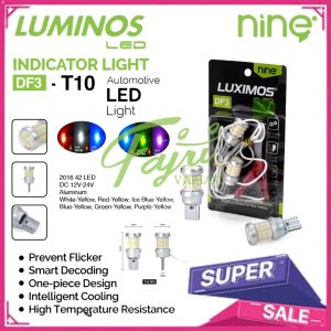 NINE LUXIMOSLED LAMPU LED DF3 T10 2IN1 42 LED 2 MODE SEIN DAN SENJA MOTOR NMAX AEROX SCOOPY DLL SUPER TERANG