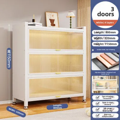Dustproof Multi-layer Steel Bookcase With Doors