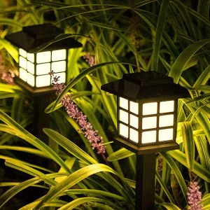 Vimite đèn cắm sân vườn năng mặt trời đèn trang trí ngoài trời Solar Garden Lights Outdoor Waterproof Lawn Lamp for House Walkway Yard