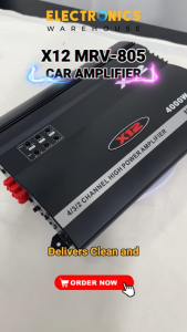 X12 MRV-F805BT – 4000W 4/3/2 Channel MOSFET High-Efficiency Car Amplifier
