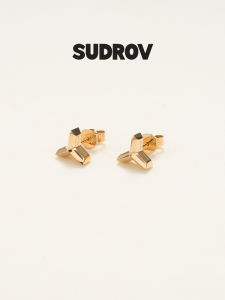 Unique Design Luxury Clover Pattern 18K Gold Earrings