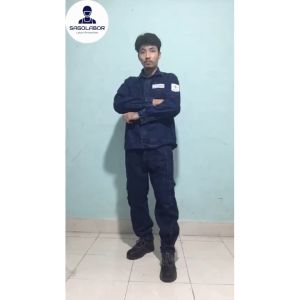 Quần Áo Jean điện lực thợ hàn bảo hộ lao động xanh đen
