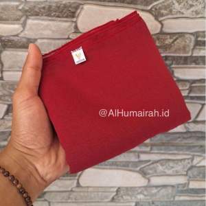 Hijab Persegi Paris Jadul 110x110cm - Varisa - Red Rose - Azahra - Jilbab Segi Empat