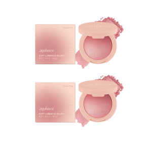 บลัชออนสีมุกพร้อมบลัชออนเนื้อแป้งสีชมพูอ่อนเพื่อความสดใสเป็นธรรมชาติ ติดทนนาน ปรับแต่งได้ละเอียดอ่อน ติดทนนาน