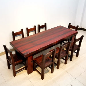 Rectangular Solid Wood Dining Table And Chairs Set Old Boat Wood Integrated Style Home Dining Table Conference Table Coffee Table