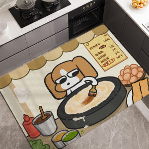 Thảm Nhà Bếp Chống Trượt Bằng Bùn Men Silicon Dùng Trong Nhà Không Cần Giặt Chống Dầu Chống Bụi Hình Học Số in