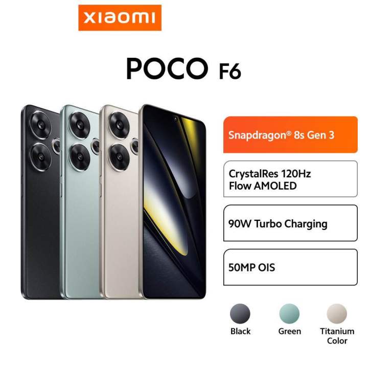 Poco F6 5G [8GB/256GB -12GB/512GB] Extended RAM 12GB - Snapdragon 8s Gen 3 - 50MP Kamera SONY IMX882 - 6.67 inci AMOLED CrystalRes - Fastcharging 90W Garansi Resmi 1 Tahun