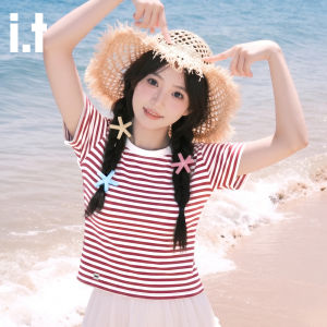 FINGERCROXX | Cotton Loose Striped T-Shirt