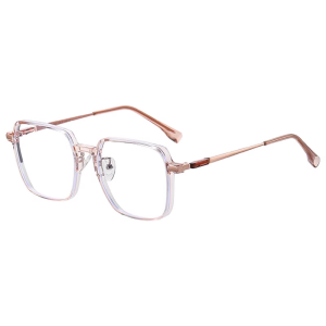 Myopia Glasses Square Frame Transparent Cold round Face Womens Prescription Glasses Anti-blue Light Astigmatism Mens Glasses