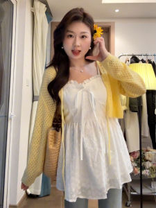 Áo Len Cardigan Dệt Kim Cỡ Lớn Cho Nữ Mùa Xuân 2025 Áo Khoác Ngoài Nhiều Lớp Mềm Mại Che Phủ Giảm Béo Áo Len Dệt Kim