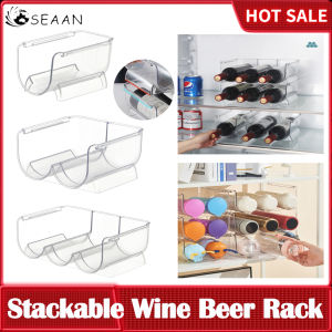 Wine Rack Stackable Wine Holder Kitchen Bottle Storage Rack Refrigerator Organizer Can Beer Wine Bottle Holder Rack Organizer