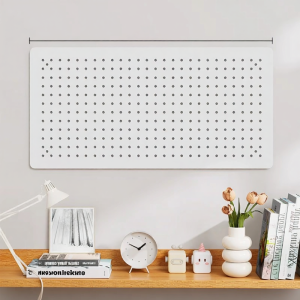 YIBANQI | Magnetic Hole Panel Wall-Mounted No-Drilling Shelf for Desk/Wall