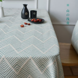 ผ้าปูโต๊ะสไตล์ญี่ปุ่นผ้าปูโต๊ะน้ำชาโต๊ะน้ำชาห้องนั่งเล่นสไตล์จีนผ้าฝ้ายและผ้าลินินเพิ่มความหนาสไตล์นอร์ดิกแบบเรียบง่ายผ้าปูโต๊ะอาหารรูปไข่แผ่นรองโต๊ะ