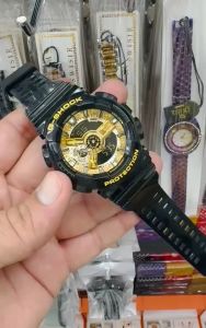 Ready Stock G-SH OCK GA-110 Mens Sport Watch - Shock Resistant Dual-Time Resin Strap Yellow