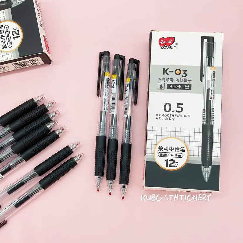 ZHIXIN Love in K-03 Retractable Press Office/School Gel Pen Set