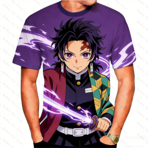 Bandai | Demon Slayer Cosplay T-Shirt Anime Memorable Moments Graphic Tee Mens Shirts Casual Kids Short Sleeve Tops Women Y2k t-shirts